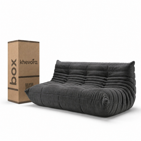 TARA Lounge Sofa in a Box Black by Khevora