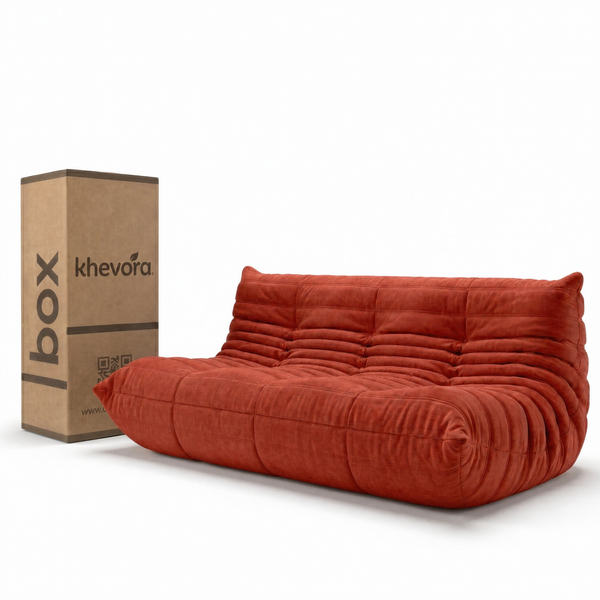 TARA Lounge Sofa in a Box Red by Khevora