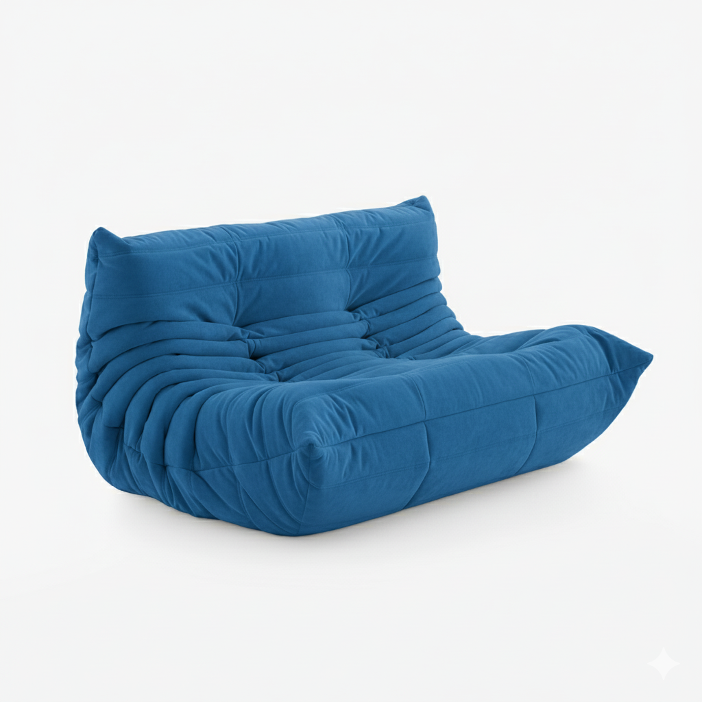 TARA Loveseat – Lounge Sofa in a Box Blue