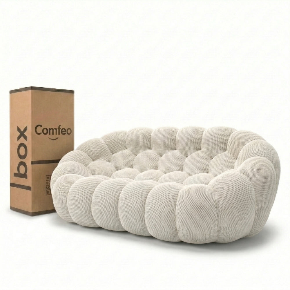 NUVA Loveseat – Bubble Sofa in a Box Black