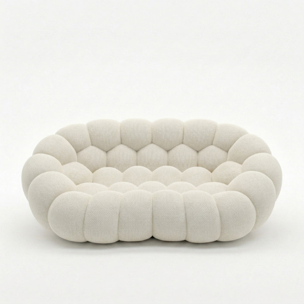 NUVA Loveseat – Bubble Sofa in a Box White