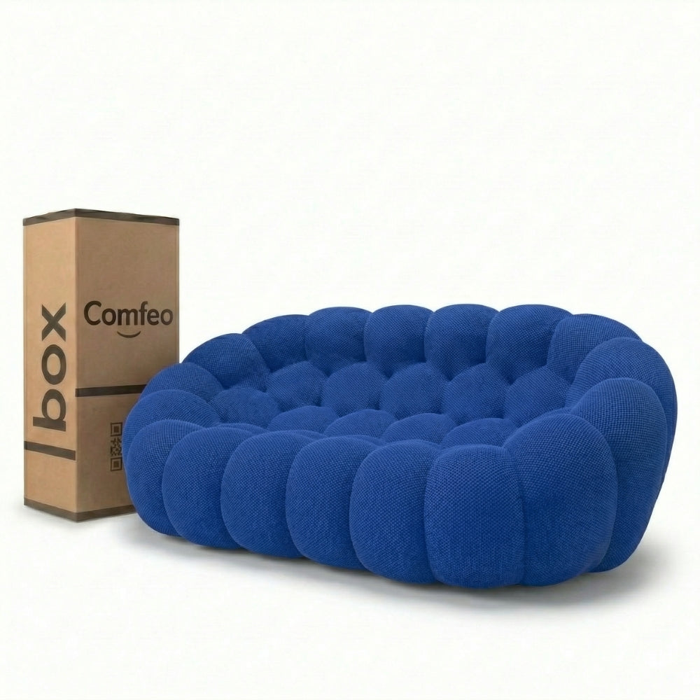 NUVA Loveseat – Bubble Sofa in a Box Black