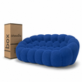 NUVA Loveseat Bubble Sofa in a Box Blue by Khevora