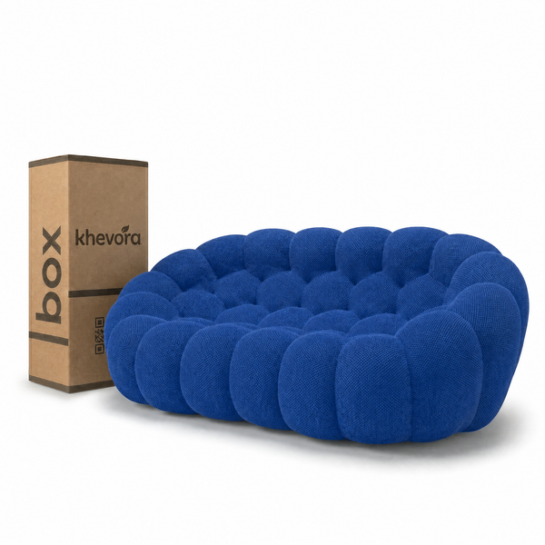 NUVA Loveseat Bubble Sofa in a Box Blue by Khevora