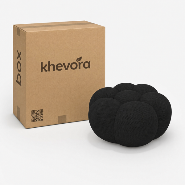 NUVA Bubble Pouf Black by Khevora