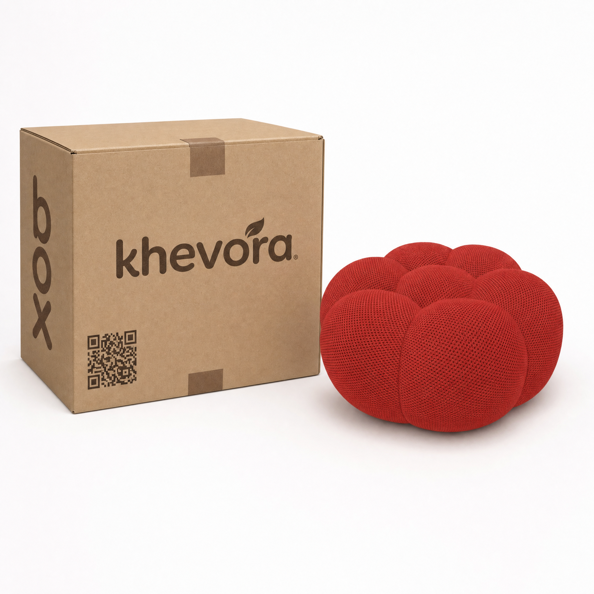 NUVA Bubble Pouf Red by Khevora