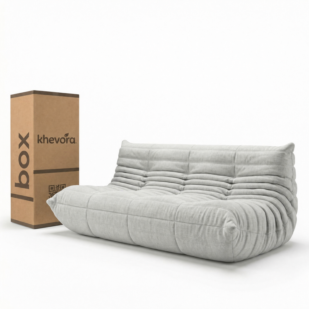 TARA Lounge Sofa in a Box White by Khevora
