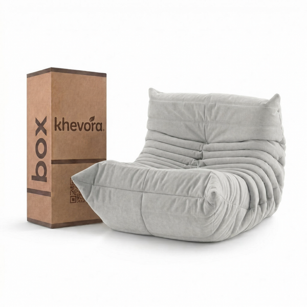 TARA Lounge Chair in a Box White by Khevora