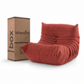 TARA Lounge Chair in a Box Red by Khevora