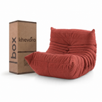 TARA Lounge Chair in a Box Red by Khevora