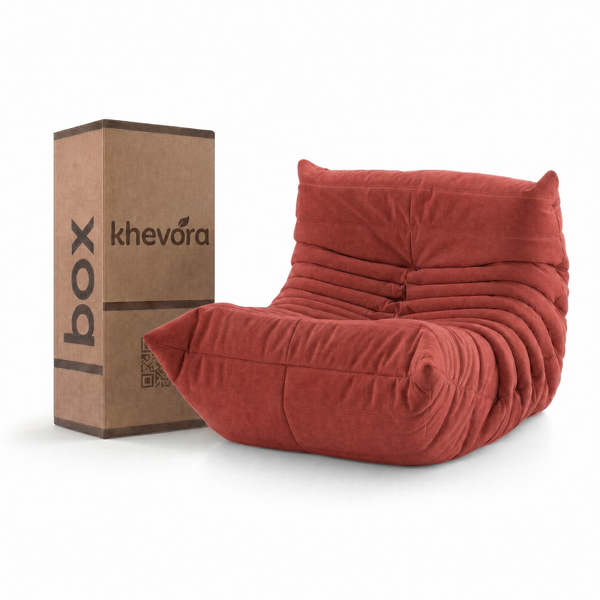 TARA Lounge Chair in a Box Red by Khevora