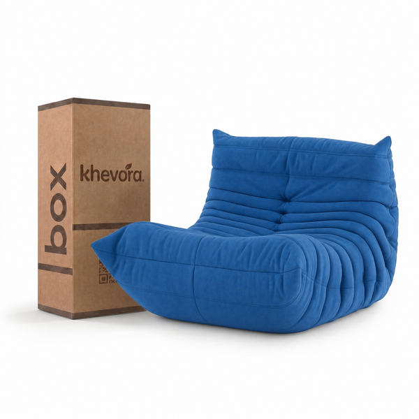TARA Lounge Chair in a Box Blue by Khevora